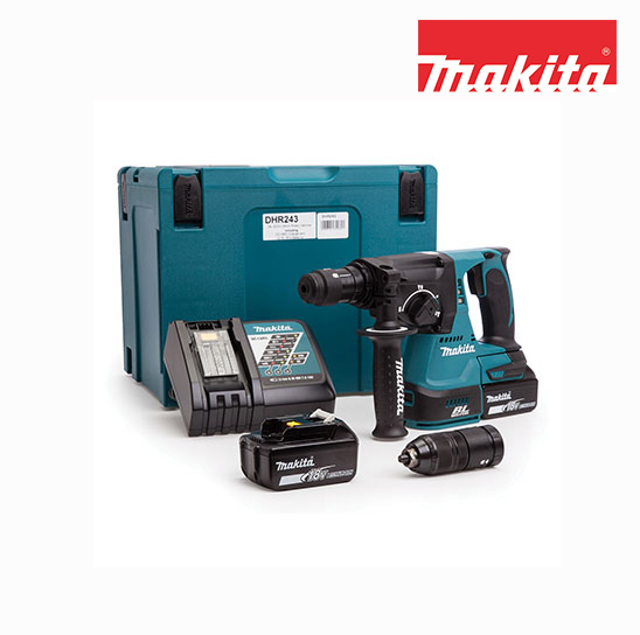 Immagine di MARTELLO TASSELLATORE SCALPELLATORE BATTERIA DHR243RTJ MAKITA